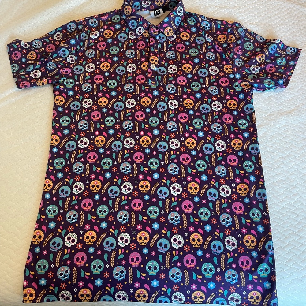 Day of the dead golf polo
